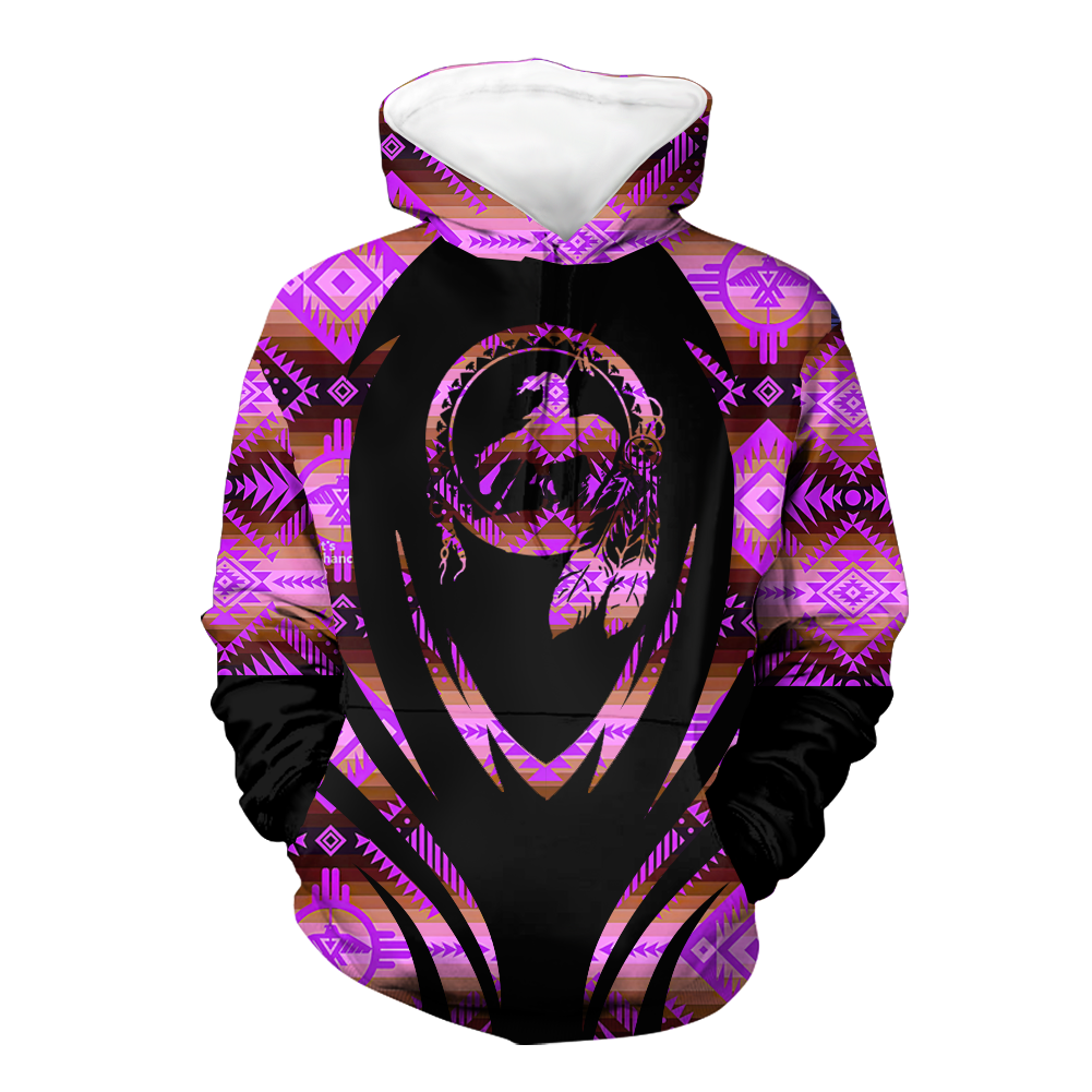 Powwow StoreHD000378 Pattern Native Pride 3D Hoodie