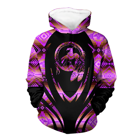 Powwow StoreHD000378 Pattern Native Pride 3D Hoodie