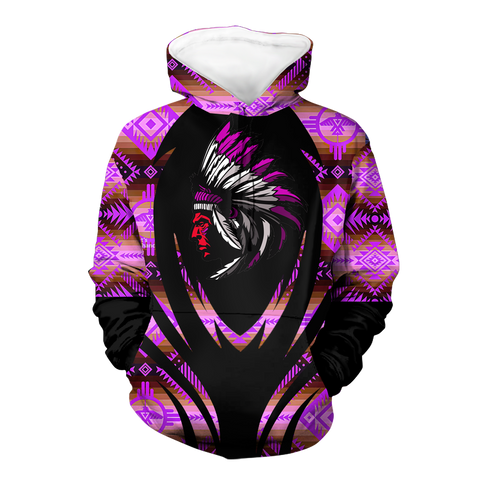 Powwow StoreHD000377 Pattern Native Pride 3D Hoodie