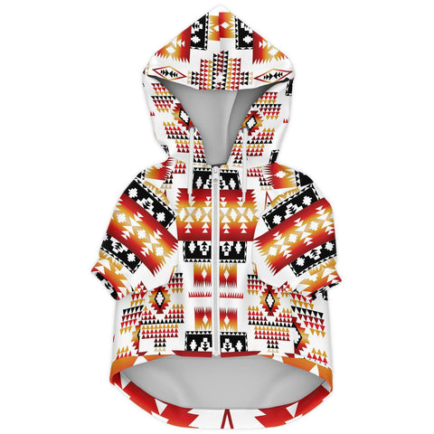 Native Tribes Pattern Native American Fashion Dog Zip-Up Hoodie - Powwow Store