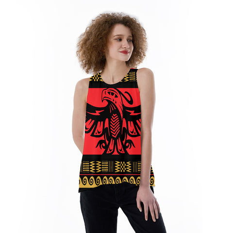 Powwow StoreGBNAT00048 Native Pattern 3D Loose Open Back Tank Top