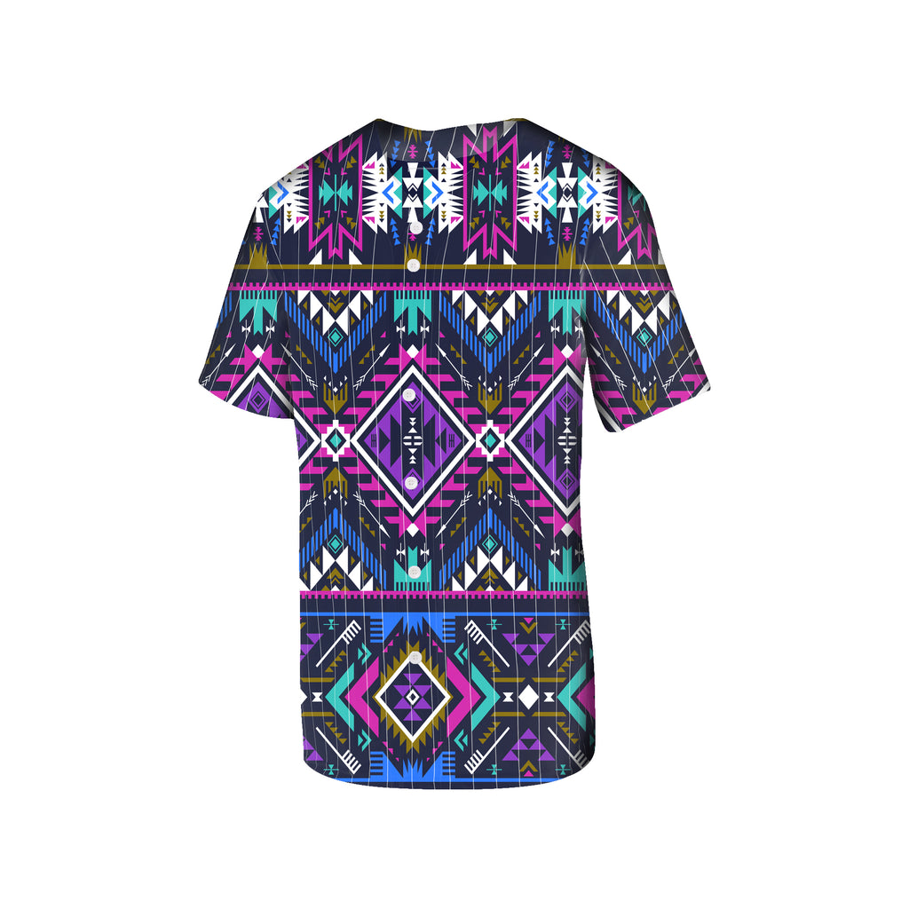 Powwow Store gb nat00380 purple tribe pattern baseball jersey