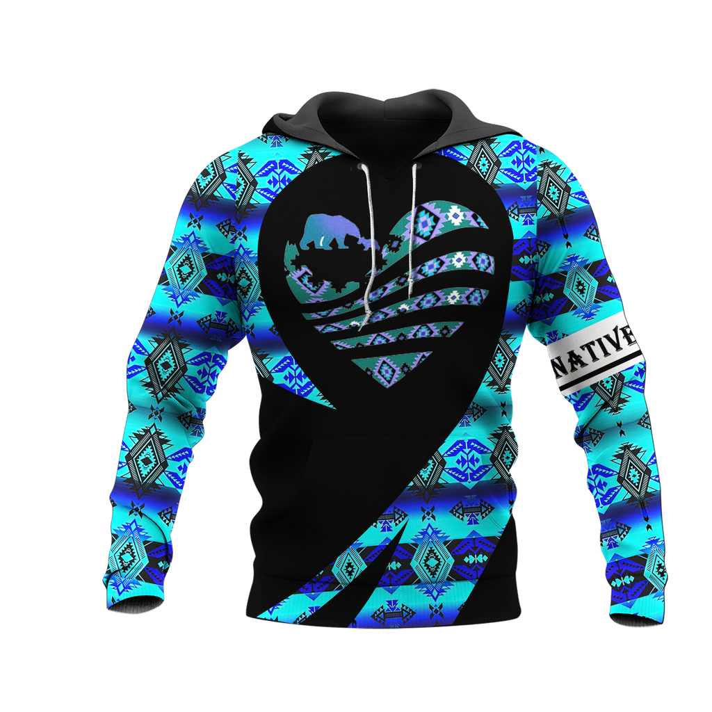 Powwow StoreHD000245 Pattern Native Pride 3D Hoodie