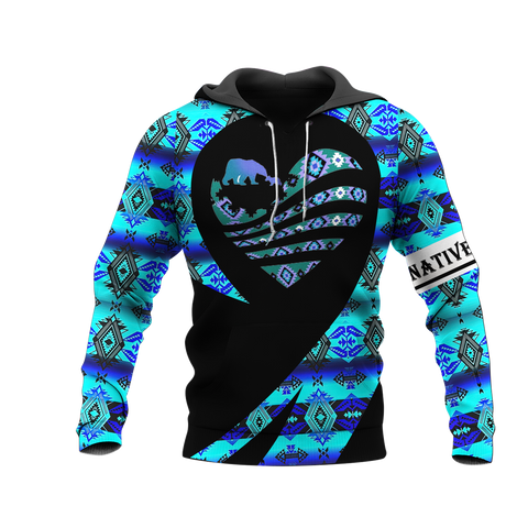 Powwow StoreHD000245 Pattern Native Pride 3D Hoodie