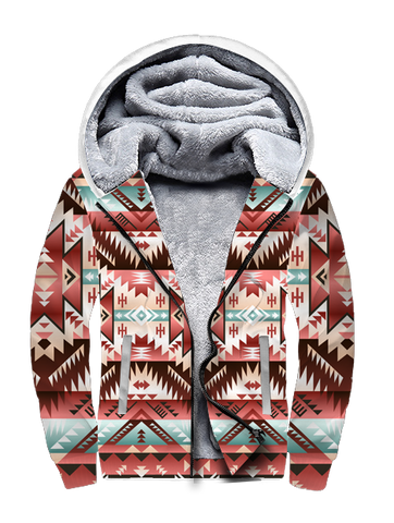 Native American Design Unisex Adult Hooded Plush Zip-up Jacket -  Canada