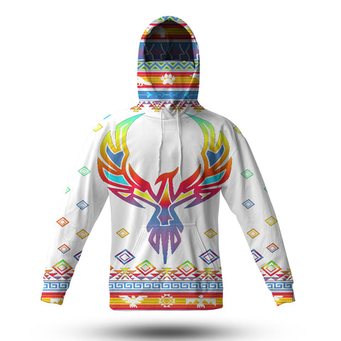 Powwow Store gb nat00067 phoenix rising native american 3d hoodie with mask