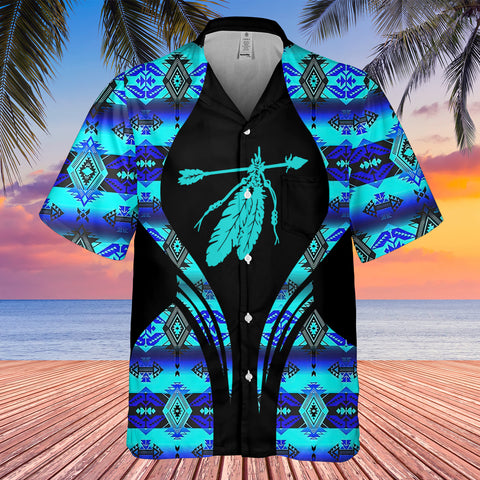 GB-HW000196 Tribe Design Native American Hawaiian Shirt 3D