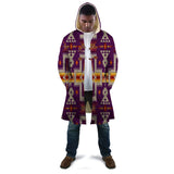 GB-NAT00062-09 Dark Purple Tribe Design Native American Cloak