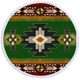 Powwow Store gb nat0001 01 southwest green symbol beach blanket bag set