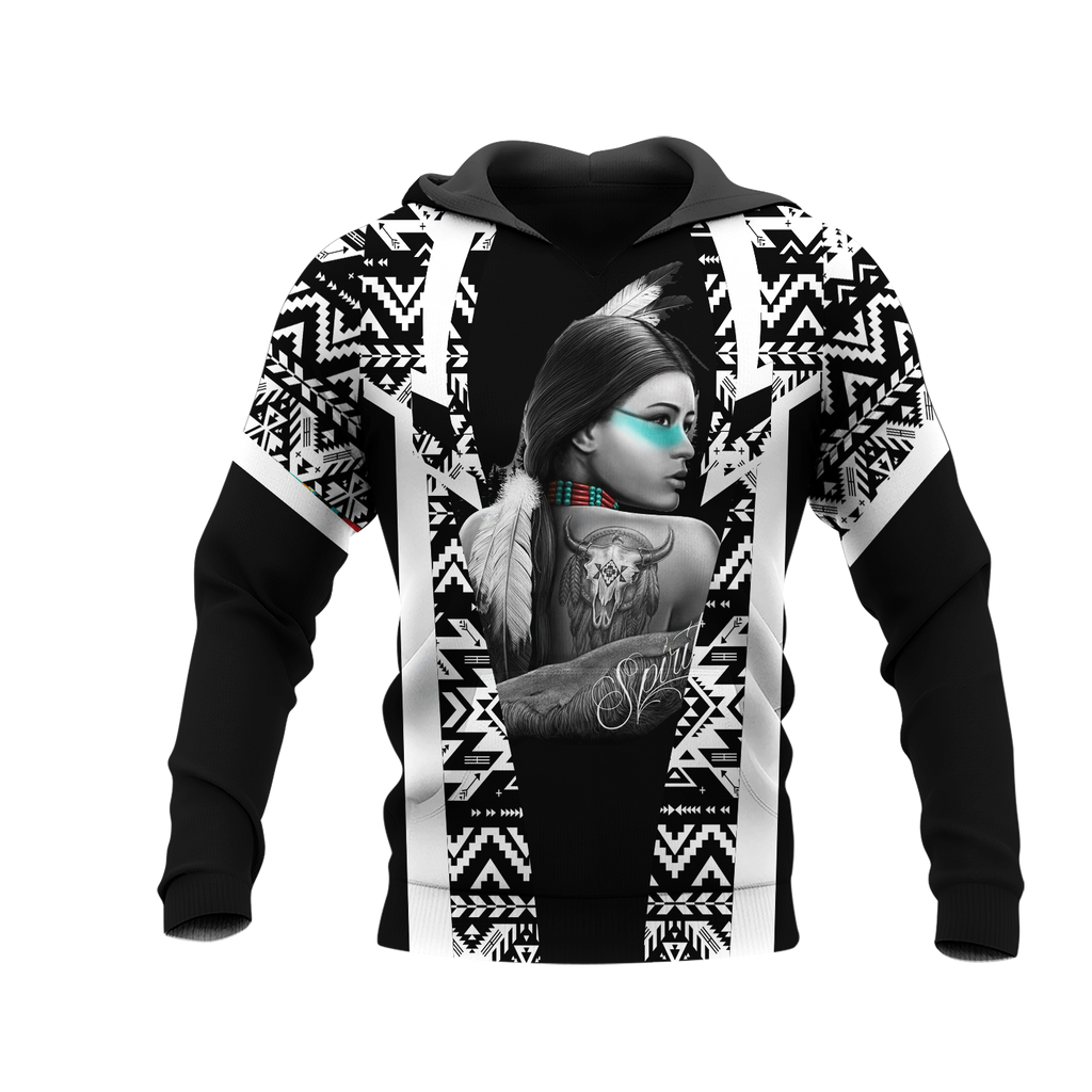 Powwow StoreHD000395 Pattern Native Pride 3D Hoodie