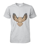 Powwow Store beadwork great horned owl t shirt vr01