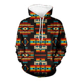 Powwow Store gb nat00402 black pattern native 3d hoodie