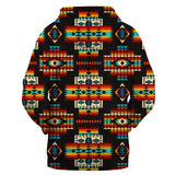 Powwow Store gb nat00402 black pattern native 3d hoodie