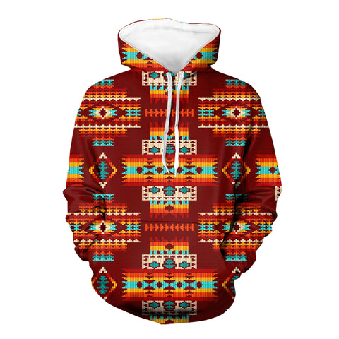 Powwow Store gb nat00402 02 red pattern native 3d hoodie