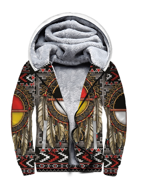 SFH0012 Pattern Gray Native 3D Fleece Hoodie