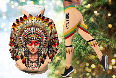 Powwow Store gb nat00382 native girl hoodie legging set