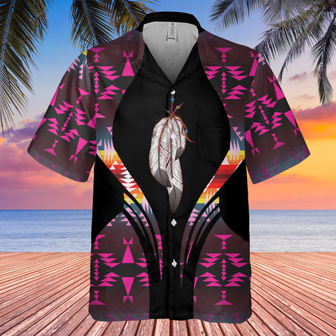 GB-HW000194 Tribe Design Native American Hawaiian Shirt 3D