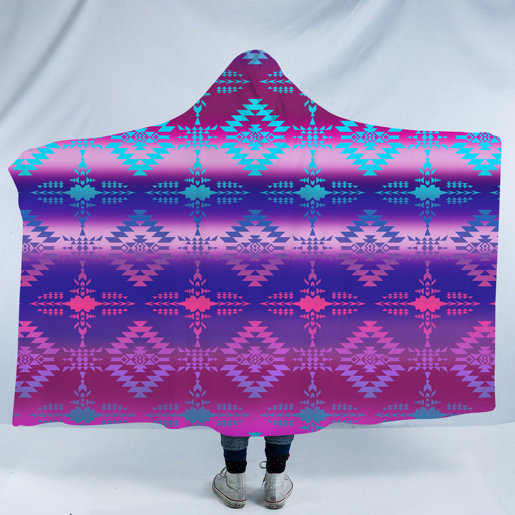 HDB005 Pattern Native American Design Hooded Blanket