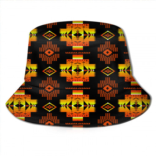 Powwow StoreGBNAT0072006 Light Purple Tribe Design Bucket Hat