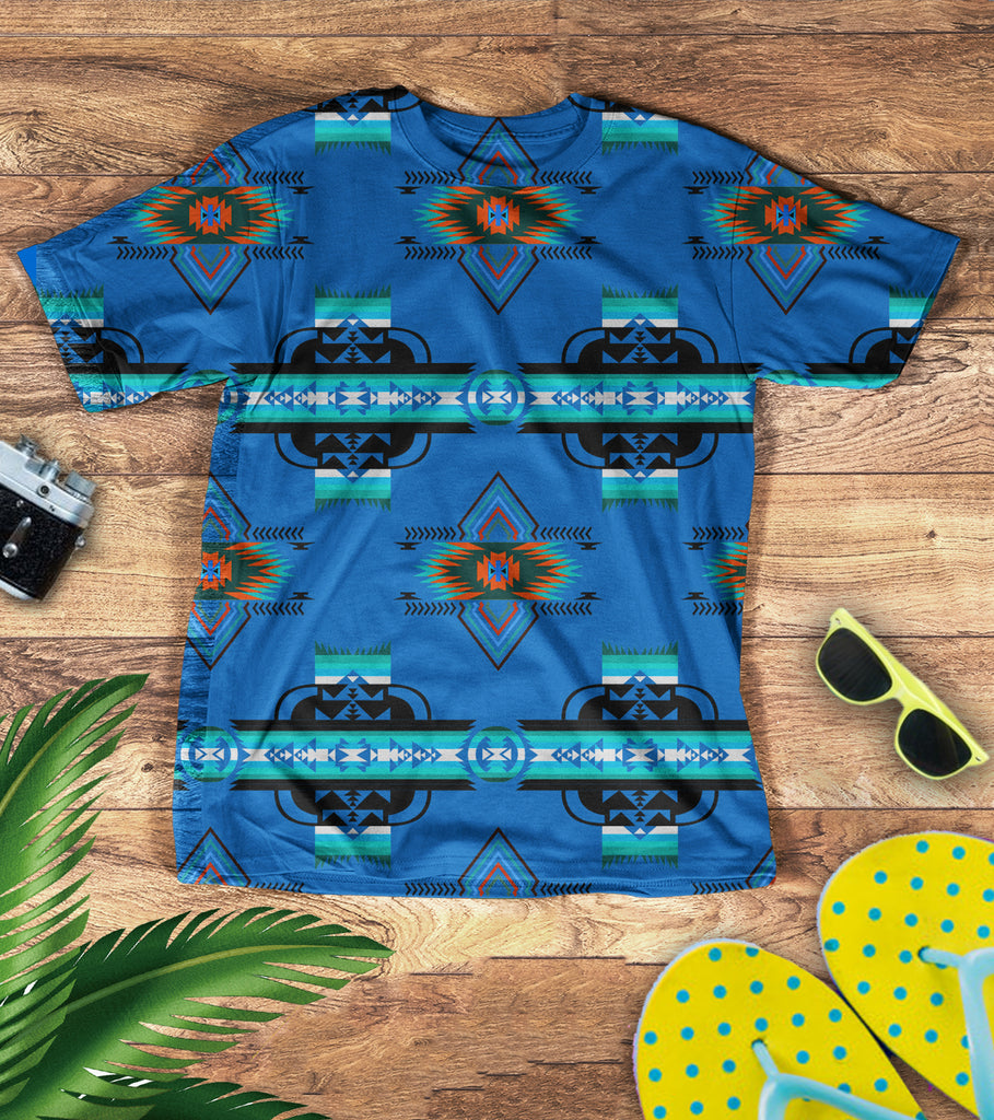 TS0012 Pattern Light Brown Native American 3D T-Shirt