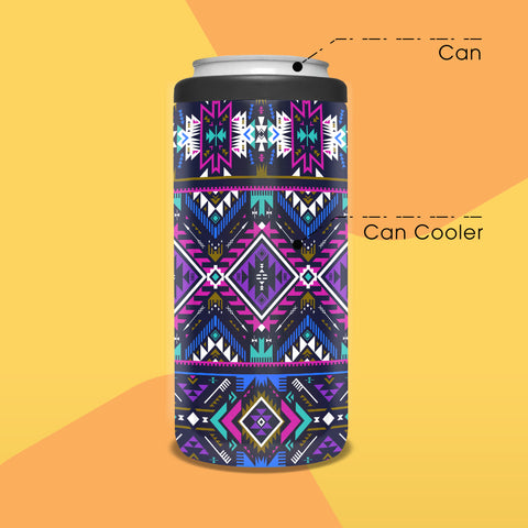 GB-NAT00380 Purple Tribe Pattern Can Cooler