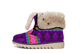 GB-NAT00680 Pattern Light Native American Faux Fur- Leather Boots