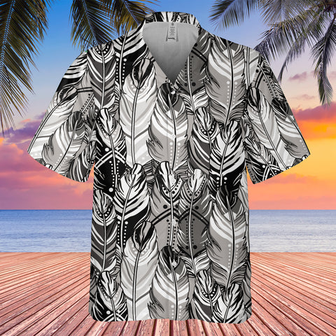 GB-HW00040 Pattern Black Hawaiian Shirt 3D