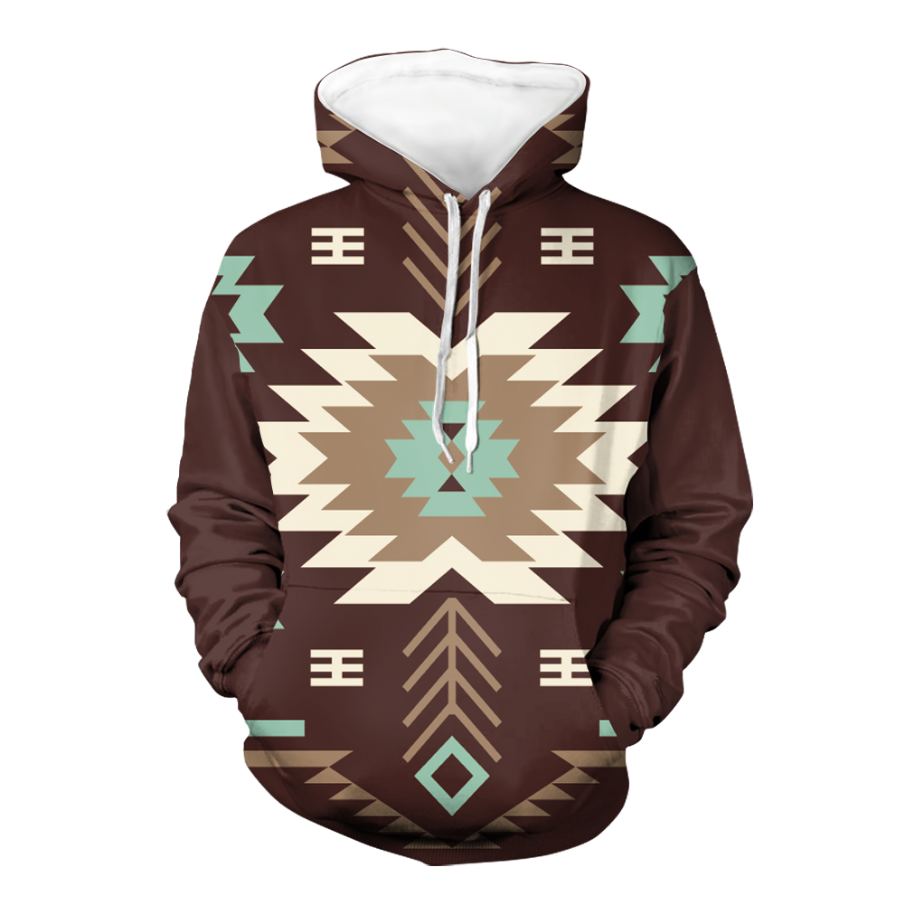 Powwow StoreGBNAT00737 Native American Pride  3D Hoodie