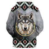 Powwow Store gb nat00568 gray wolf 3d hoodie