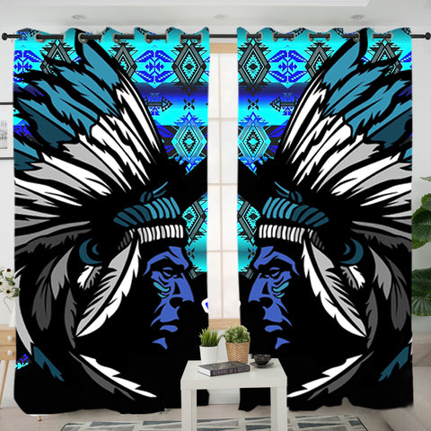 LVR0059 Pattern Native American Living Room Curtain