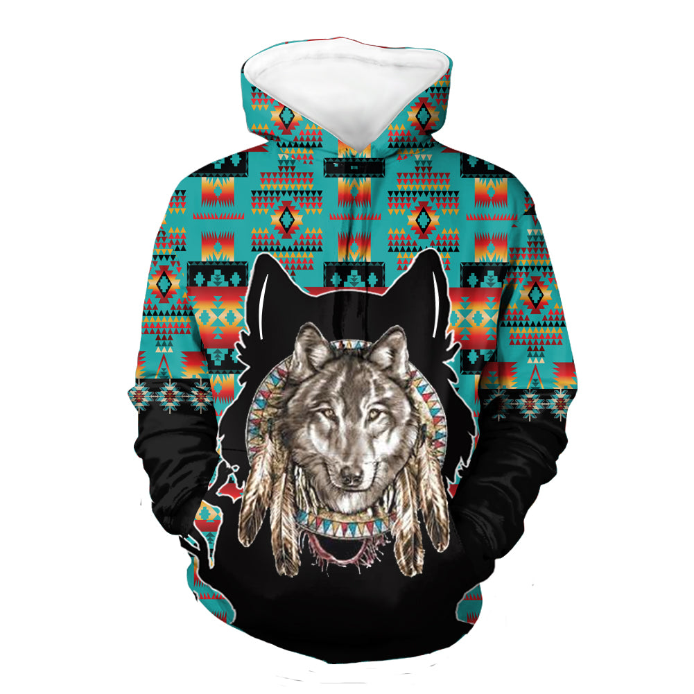 Powwow StoreHD00099 Native American Pride  3D Hoodie