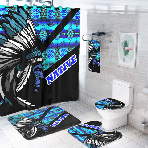 Powwow StoreBS000111 Pattern Native American Bathroom Set