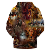 The Chieft Horses Native American All Over Hoodie no link - Powwow Store