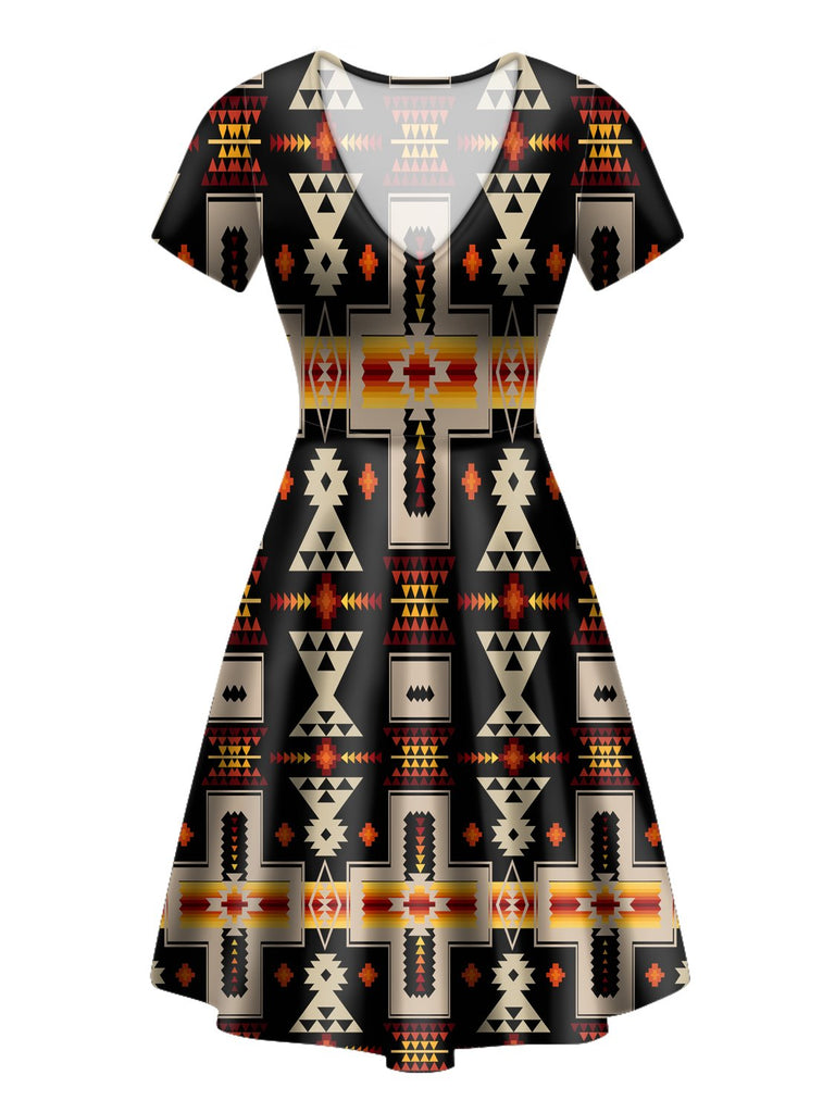 GB-NAT00062-01 Tribe Design Native American Neck Dress