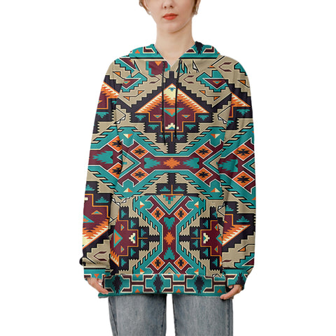 Powwow StoreGBNAT00016 Native American Culture 3D Long Hoodies