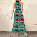 GB-NAT00046-01 Tribes Pattern  Design Dress Maxi Ligation