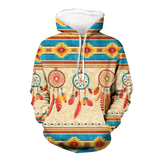 Powwow StoreGBNAT00524  Pattern Native Pride 3D Hoodie