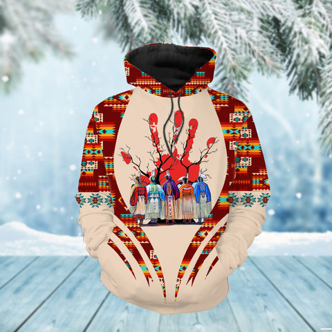 GB-NAT00576 Girl Native Native American 3D Hoodie