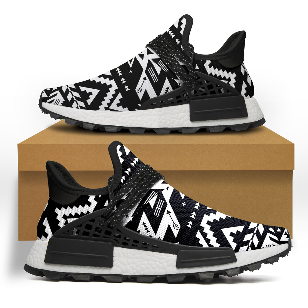 Powwow StoreGBNAT00441 Black Pattern Native NMD 2 Shoes