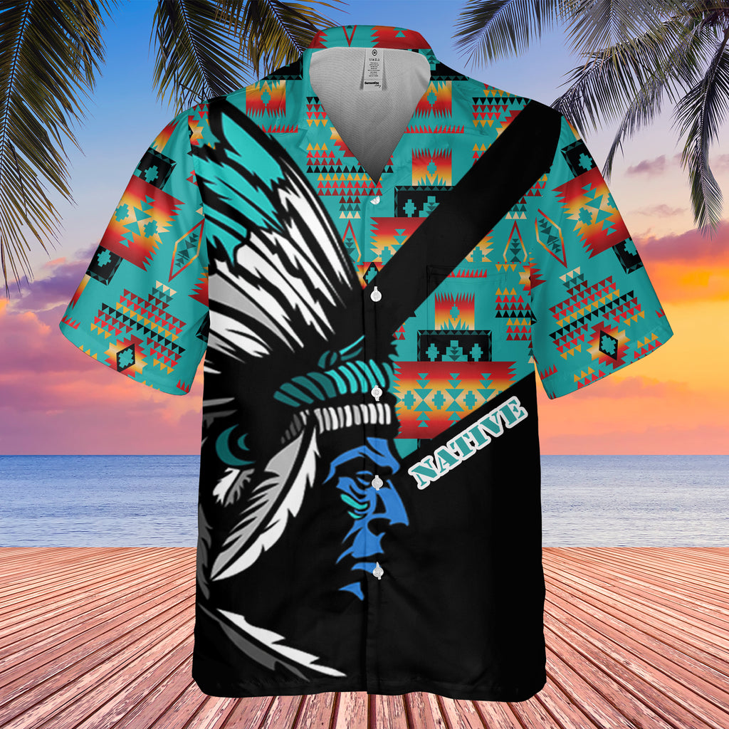 Powwow StoreGBHW000148 Pattern Native Hawaiian Shirt 3D