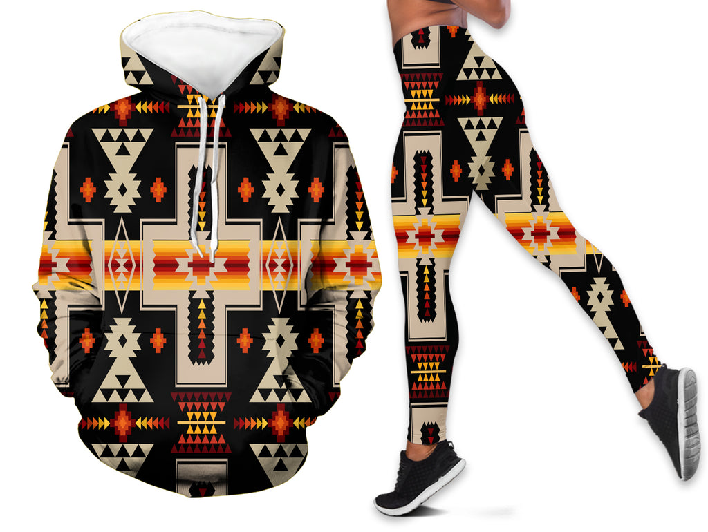 Powwow StoreGBNAT0006201 Tribe Design Hoodie Legging Set