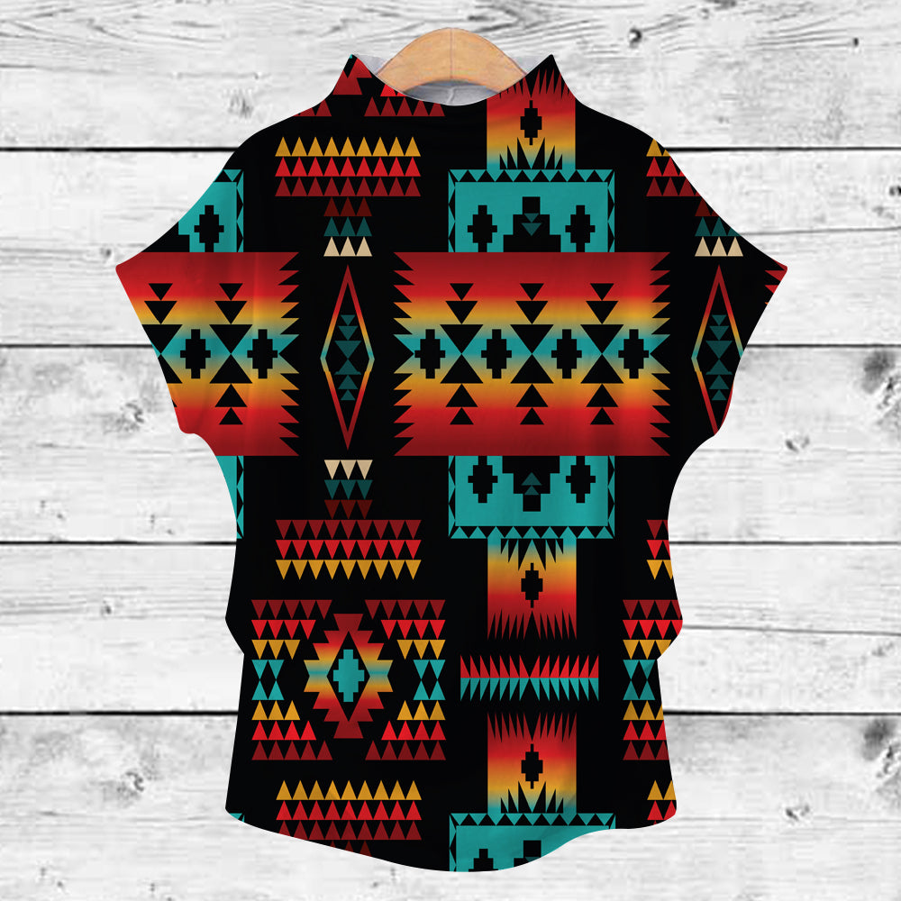 Powwow Store gb nat00046 02 native tribes pattern native american turtleneck t shirt