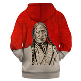 Red Chieft Native American All Over Hoodie no link - Powwow Store