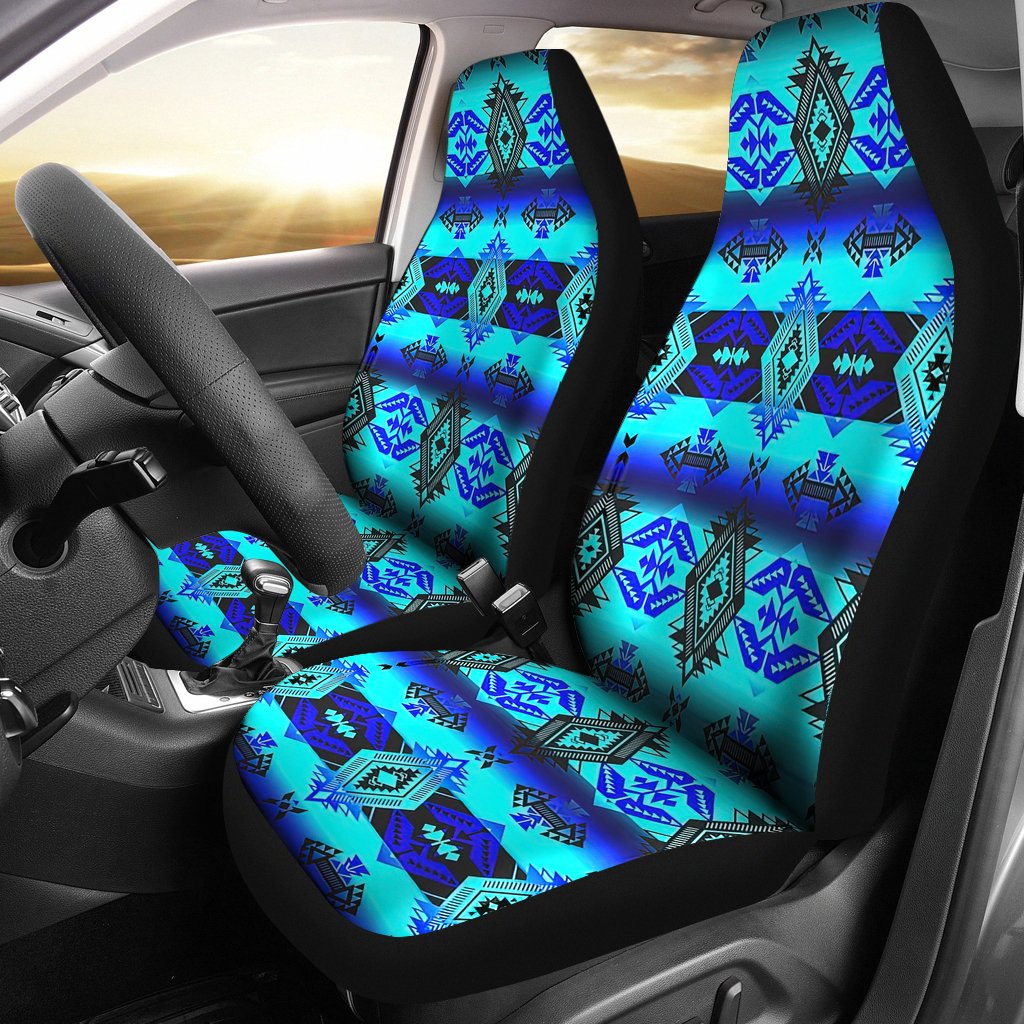 Powwow StoreGBNAT00625 Sovereign Nation Midnight Flat Combo Car Seat Covers