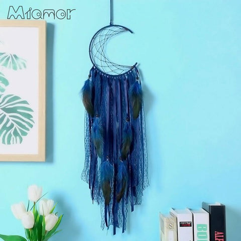 Half-moon Dreamcatcher Handmade Dream Catcher Feathers - Free + Shipping - ProudThunderbird