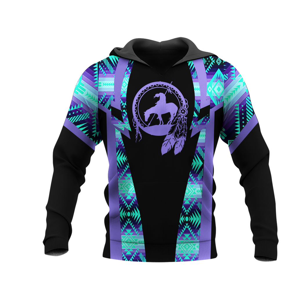 Powwow StoreHD000405 Pattern Native Pride 3D Hoodie