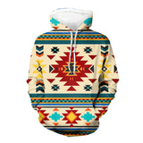 Powwow Store gb nat00511 blue red pattern native 3d hoodie