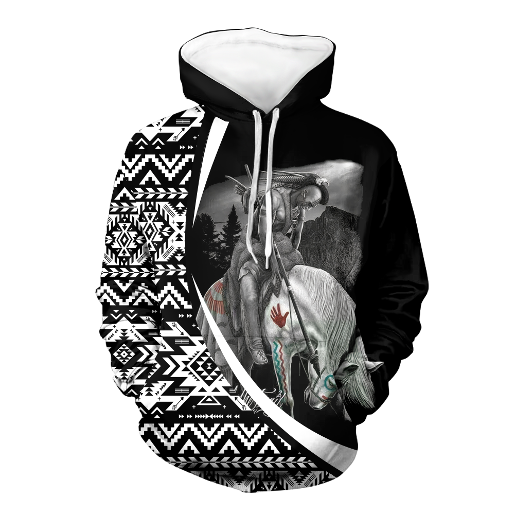 Powwow StoreHD000418 Pattern Native Pride 3D Hoodie