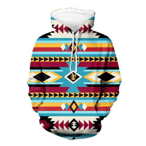 Powwow Store gb nat00512 full color southwest pattern 3d hoodie