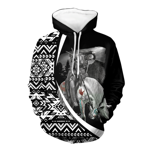 Powwow StoreHD000418 Pattern Native Pride 3D Hoodie